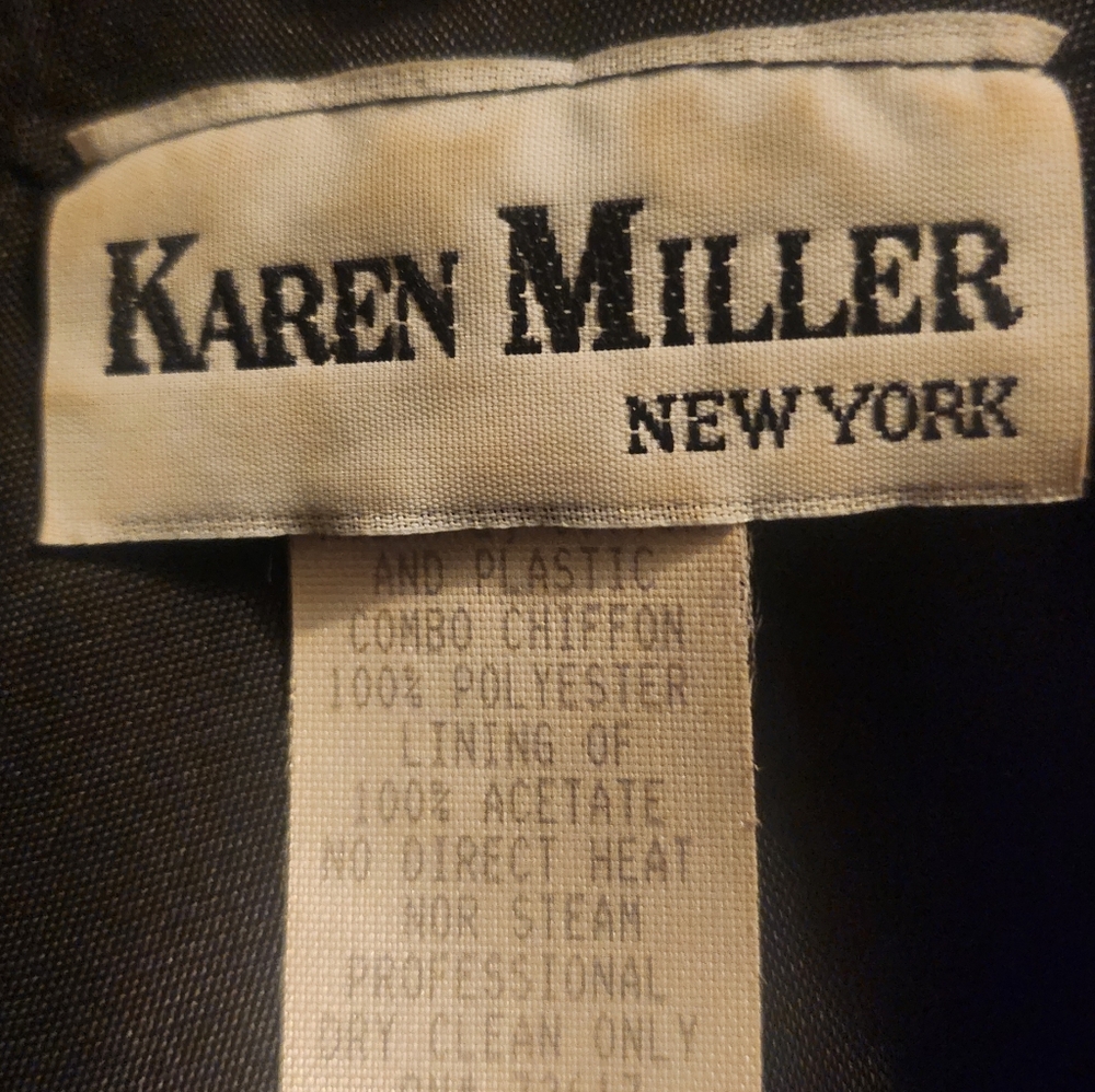 KAREN MILLER NEW YORK VINTAGE BLACK SEQUINS COCKTAIL JACKET - Picture 3 of 3